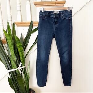 Madewell dark wash skinny jeans medium rise sz 25